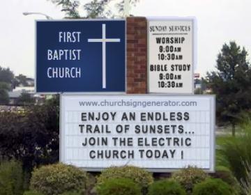 Electric Church Sign