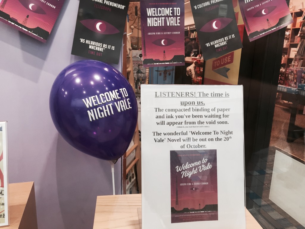 Night Vale window display, Waterstones Grimsby